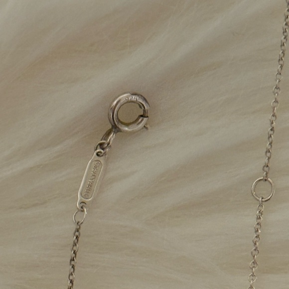 Authentic Tiffany & Co. Silver AG925 Large T Smile Pendant Necklace - Picture 3 of 3